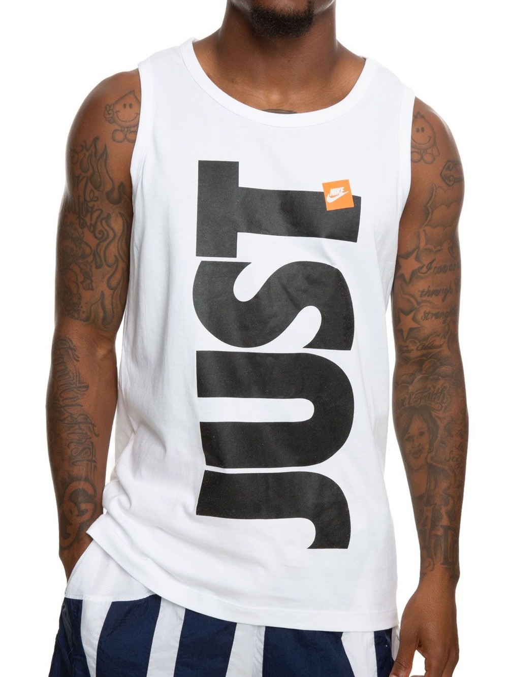 Nike Men’s White XXL Tank with 'Just' Do It’ Graphic